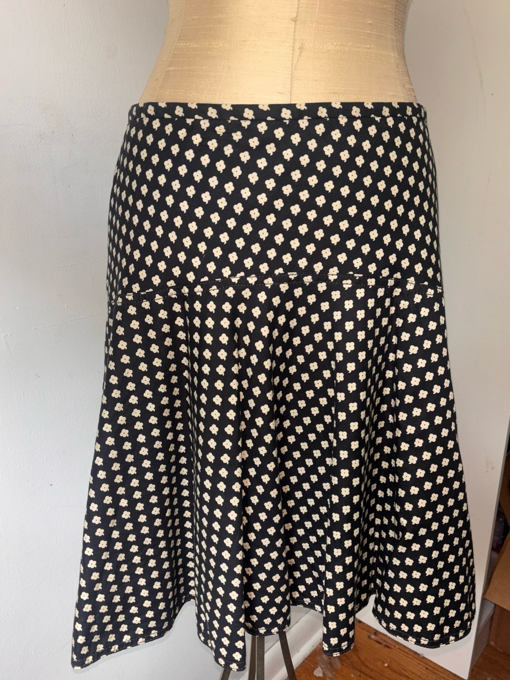 Marc Jacob’s Black Floral A-Line Skirt